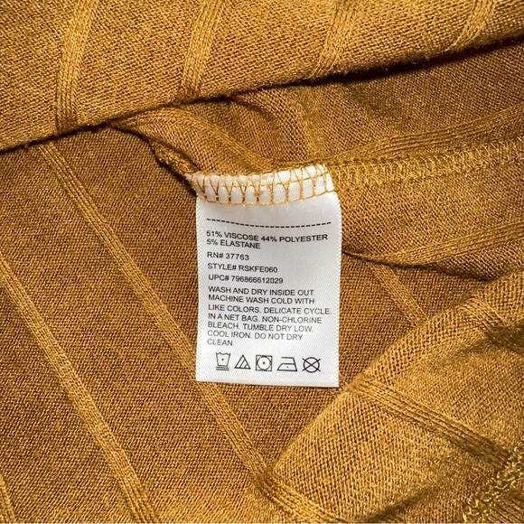 Rafaella Women’s Cowl Neck Sweater Size S Wheat Heather Viscose Blend - Picture 4 of 8